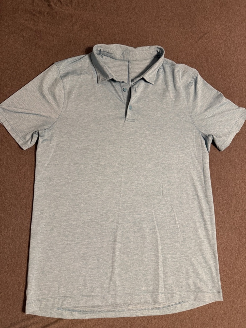 lululemon athletica Heathered Light Blue Men's Polo